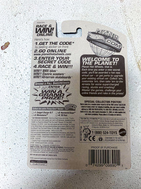 Hot Wheels promotional card with contest details and barcode for 074
