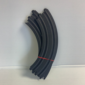 Curved model train track pieces, stacked in two packs for Auto World H0047