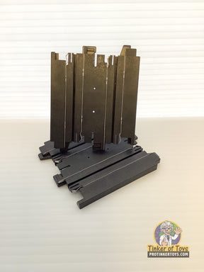 Straight track pieces for model train layout, assembled for display for Auto World H0008