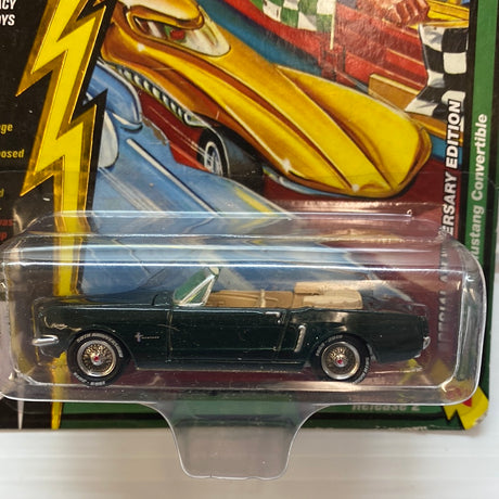 Johnny Lightning 50 Years | JLCG020 | Johnny Lightning-Round2 Returns-JLCG020-B-2-2 |19641/2 Ford Mustang Convertible  Dark Green | Johnny LIghning Die Cast-ProTinkerToys
