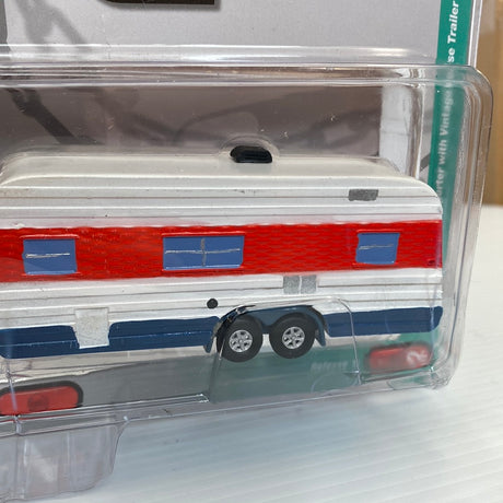 Tow & Go1965 VW Type 2 Transporter l Van w/ Vintage House Trailer | JLTG002WG | Johnny Lightning-Round2 Returns-[variant_title]-ProTinkerToys