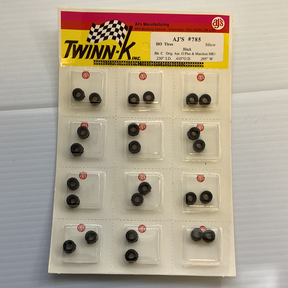 Assortment of black silicone model train wheels in plastic packaging for HO Tires Silicone Black 785