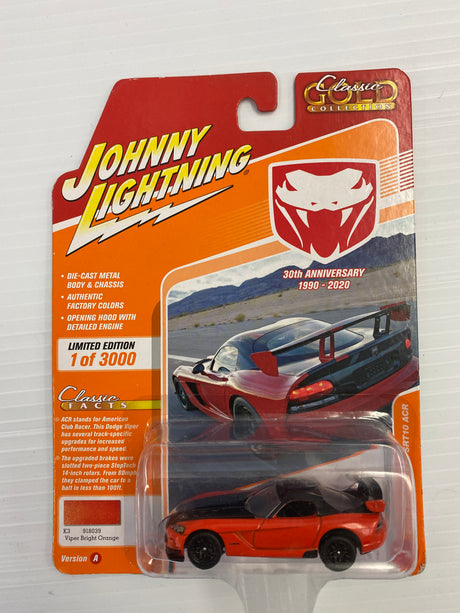 Assortment of  Johnny Lightning Classic Cold Collection | A | JLCG021 | Johnny Lightning-Round2 Returns-JLCG021-A-1-1 | 2008 Dodg e Viper SRT10 ACR Orange | Johnny LIghning Die Cast-ProTinkerToys