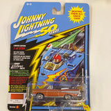 Johnny Lightning 50 Years | JLCG020 | Johnny Lightning-Round2 Returns-JLCG020-B-2-1 | 1957 Chevy Bel Air Convertible Gold | Johnny LIghning Die Cast-ProTinkerToys