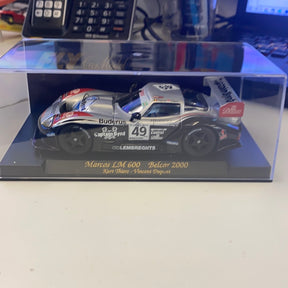 Model race car: Marcos LM 600 Belcar 2000, displayed in a case for Fly Car A29