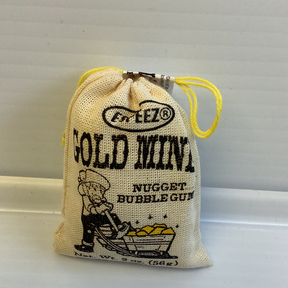 Small drawstring bag of gold mine bubblegum nuggets for Nassau Candy 3059