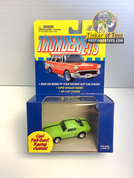 Pull Back Thunderjets | 39302 | Johnny Lightning-American Line-K-Ford Mustang | Green-ProTinkerToys