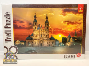 St. Michael Church and Cathedral puzzle box art at sunset for Trefl TRF26103