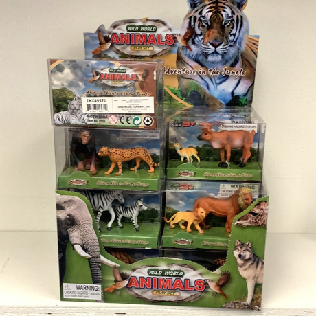 Counter Display-Wild World Animals ,6 asst, 24 PCS-IMEX-[variant_title]-ProTinkerToys