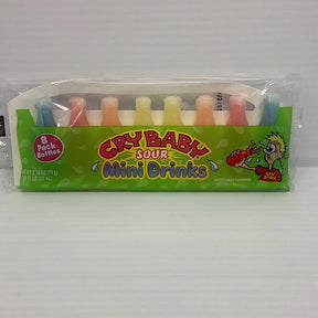 Eight wax bottles in assorted colors, labeled "Sour Mini Drinks." for Nassau Candy 36042