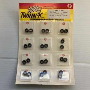 Assortment of black silicone model train tires in various sizes for HO Tires Silicone Fits A Black Tires 006