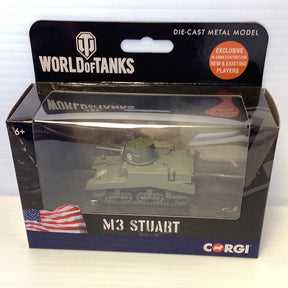 M3 Stuart die-cast model tank in its box for Corgi WT91209