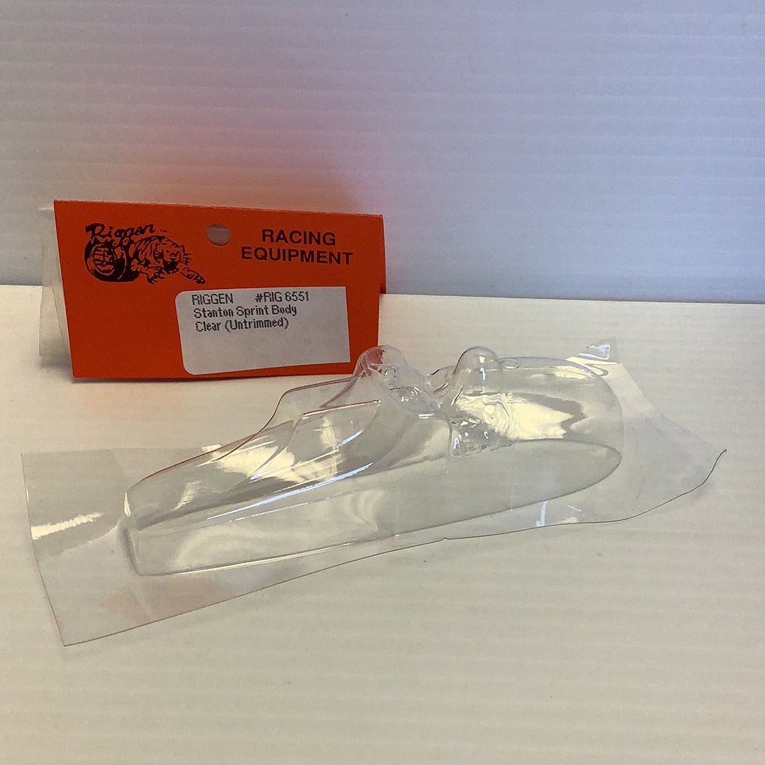 Replacement Bodies | RIG 6501,6551,6552,6553 | Riggen-ProTinkerToys.com-Stanton Sprint Body Clear (Untrimmed) | RIG6551 | Riggen-ProTinkerToys