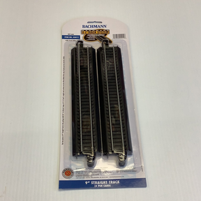 Four 9-inch straight model train tracks for HO scale for Bachmann BAC44411