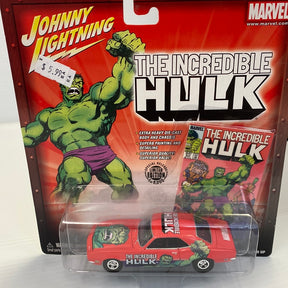 Hulk toy set with red Plymouth Road Runner car for Johnny Lightning XCL001Hulk