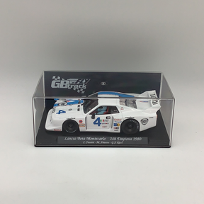 Slot car of a 1980 Lancia Beta Monte Carlo race car for FLY CAR GB31