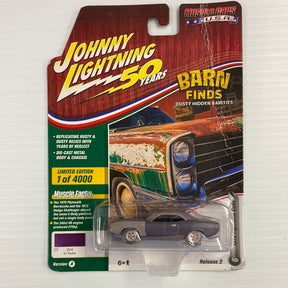 Die-cast model car display packaging featuring a classic muscle car for Johnnny Lighting Die Cast JLMC020