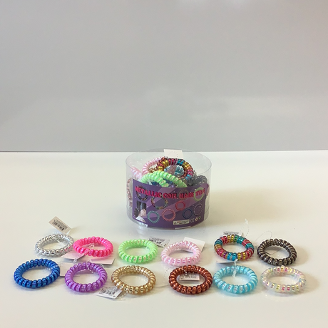 Metallic and rainbow color coil hair ties-IMEX-[variant_title]-ProTinkerToys