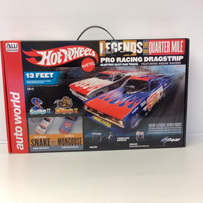 Hot Wheels dragstrip race set with cars and track for play for Auto World SRS334
