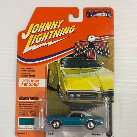 Muscle Cars USA Assotment | JLMC022  | Defectives Johnnny Lighting-Round2 Returns-JLMC022-B-1-5 | 1968 Pontiac Firebird Solar Turquoise Poly | Johnny Lighning Die Cast-ProTinkerToys
