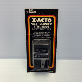 Pack of 15 No. 11 stainless steel blades for precision cutting for X-ACTO X421
