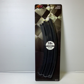 Black race car track accessory, 18-inch radius, 1/8 curve for AFX RaceMaster 70621