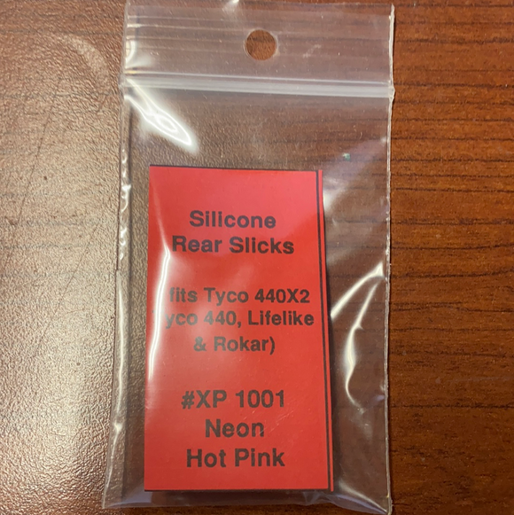 Silicone Rear Slicks | XP 1001 Neon Hot Pink | (Fits Tyco 440X2, Tyco 440, LifeLike, & Rokar)-Tyco-K-[variant_title]-ProTinkerToys