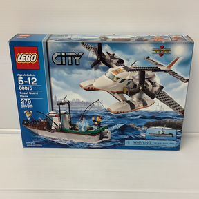 LEGO Coast Guard Plane set box showing plane and boat on water for 60015