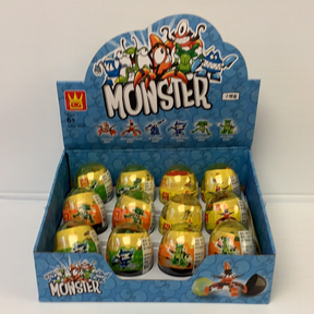 Assortment of collectible monster-themed eggs in a display box for IMEX Model Company WAG62016