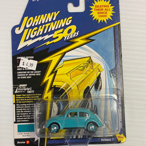 Johnny Lightning 50 Years  | JLCG018 | Johnny Lightning-Round2 Returns-JLCG018-A-1-4 | 1965 Shelby Cobra dsaytona Coupe Blue | Johnny Lightning Die Cast-ProTinkerToys