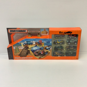 Matchbox Swamp Chomper play set with 8 vehicles for imaginative play for Mattel 49615