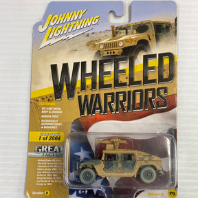 Toy packaging featuring military die-cast vehicles, including a jeep and a truck for Round2 JLML005-B-3