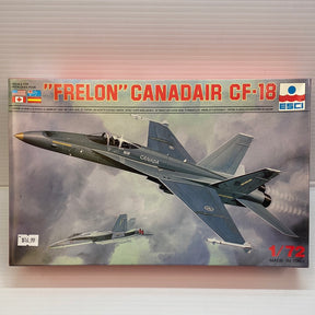 Model kit box art: Canadair CF-18 jet aircraft in flight for ESCI 9040