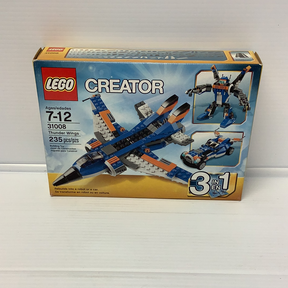 LEGO Thunder Wings set box showing robot and car transformations for 31008