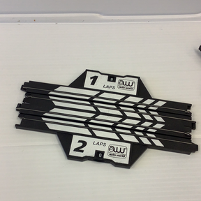 Lap counter track pieces for race car track setup for Auto World H00330