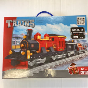 Toy train set featuring a steam engine, coal, and lumber car for Railroad Conveyance Trains AUS25705