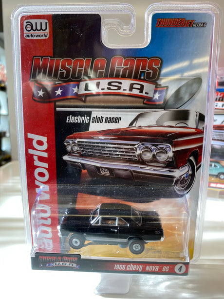 Auto World Thunderjet R25 Muscle Cars USA | SC340 | Auto World-Auto World-#4 1966 Chevy Nova SS Black-ProTinkerToys