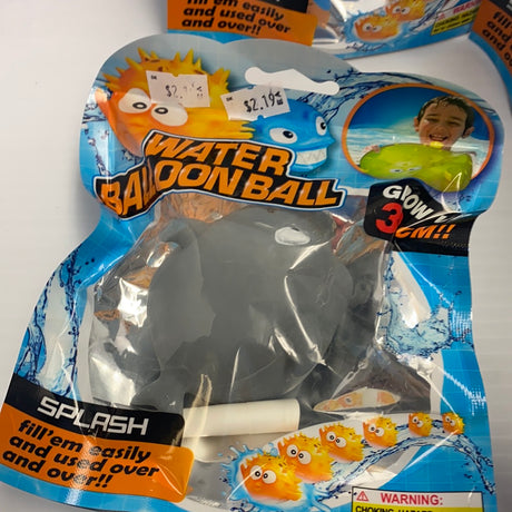 Reusable water balloon toy with blue and orange accents for BVP 88621