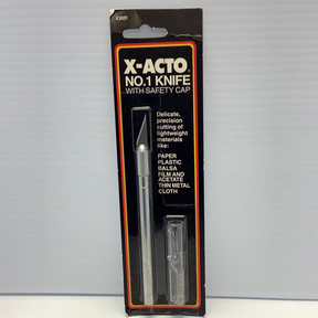 Boxed box cutter with safety cap for precise cutting of various materials for X-ACTO X3601