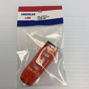 Orange Dodge Daytona die-cast model car in packaging for American Line B405