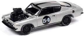 Silver die-cast car with "54" decal and black luggage on the back for Johnnny Lighting JLSF016