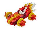 Red and yellow building block fire car toy for Plus Plus GO! 05086