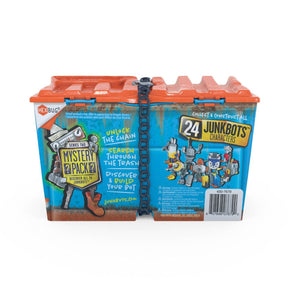 Toy dumpster box for collecting and constructing 24 JunkBots characters for HexBug 430-7679