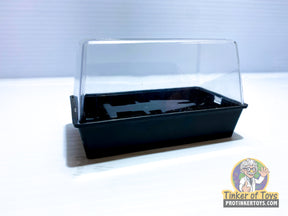 Clear acrylic display case with black base for jewelry or small items for Auto World CP7948/80