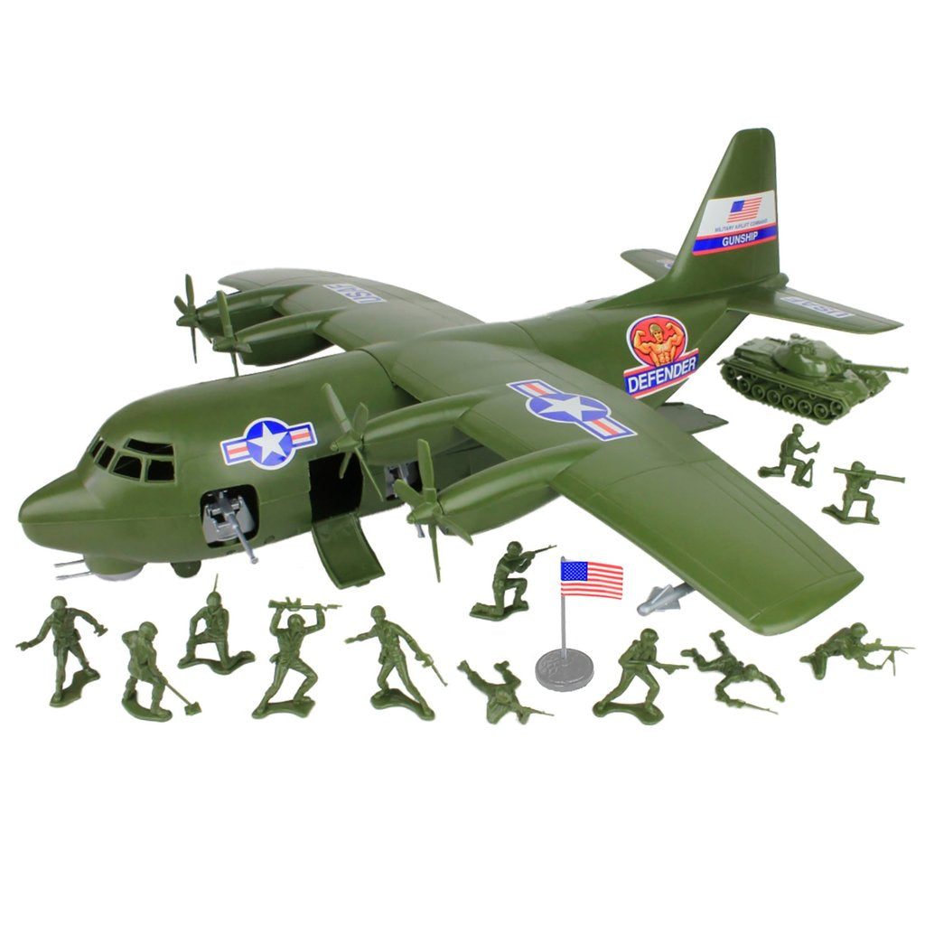 Hercules C130 Gunship Army Men Playset – Olive Green | 62750 | Tim