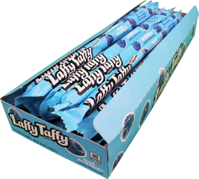 Box of blue raspberry Laffy Taffy candy ropes for Mountain Sweets 15763