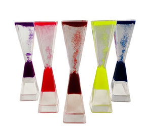 Set of five colored liquid sand timers for decorative use for Handee NV1956