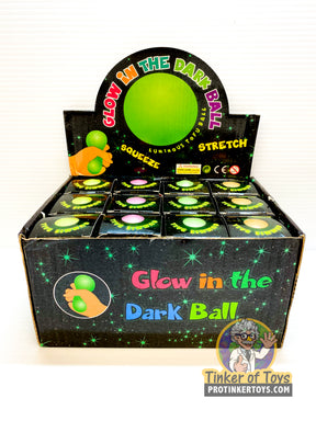 Box set of glow-in-the-dark, squeezeable tofu balls for play for BVP 88718