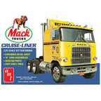 Yellow Mack Cruise-Liner truck model kit box art for AMC Model Co AMT1062