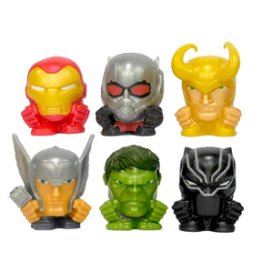 Set of Marvel Avengers mini figures: Iron Man, Captain America, Hulk, Thor, War Machine, Wolverine for Schylling 50698